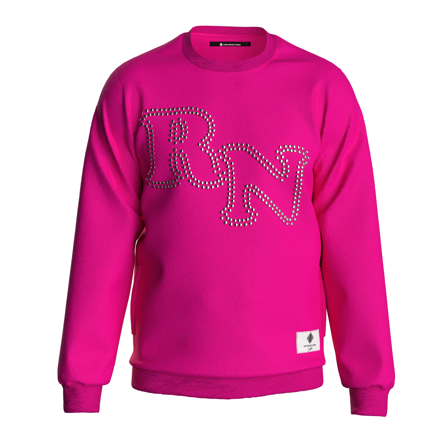 RN Studded Gunmetal Sweatshirt Pink