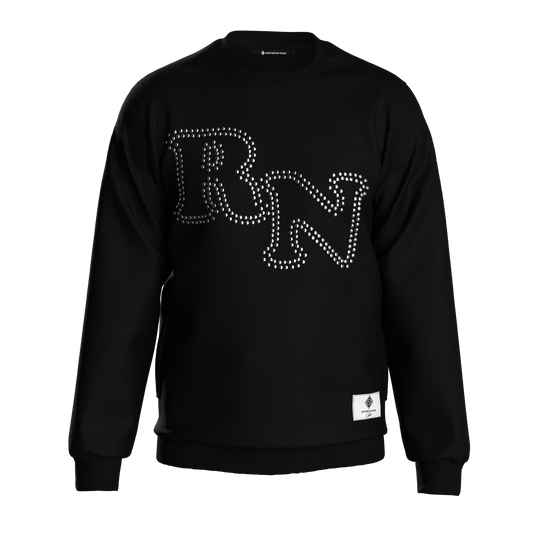 RN Studded Gunmetal Sweatshirt Black