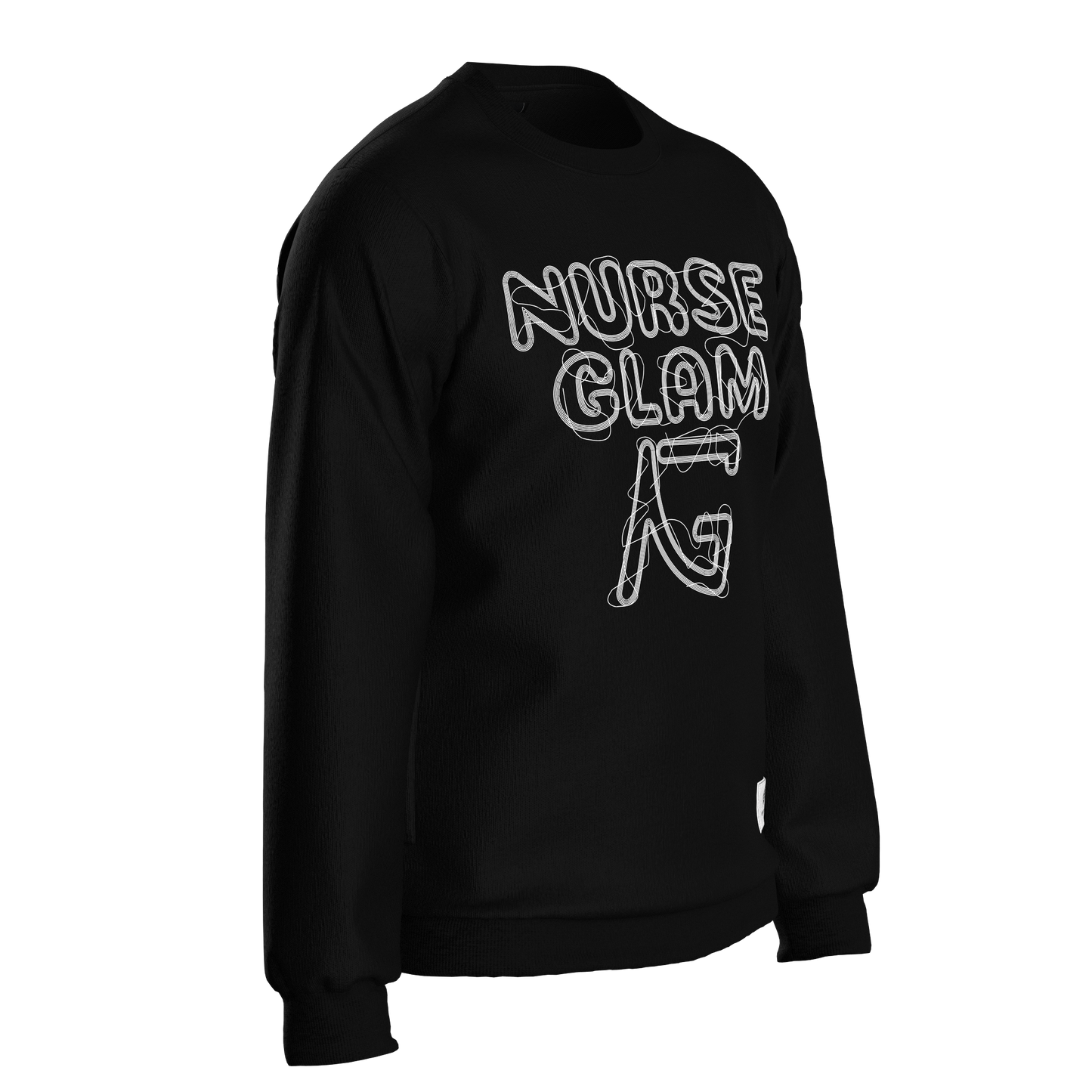 Nurse Glam Sweatshirt Black/White