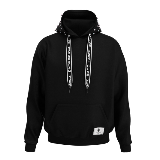 Nurse Glam Pearl Embellished Hoodie