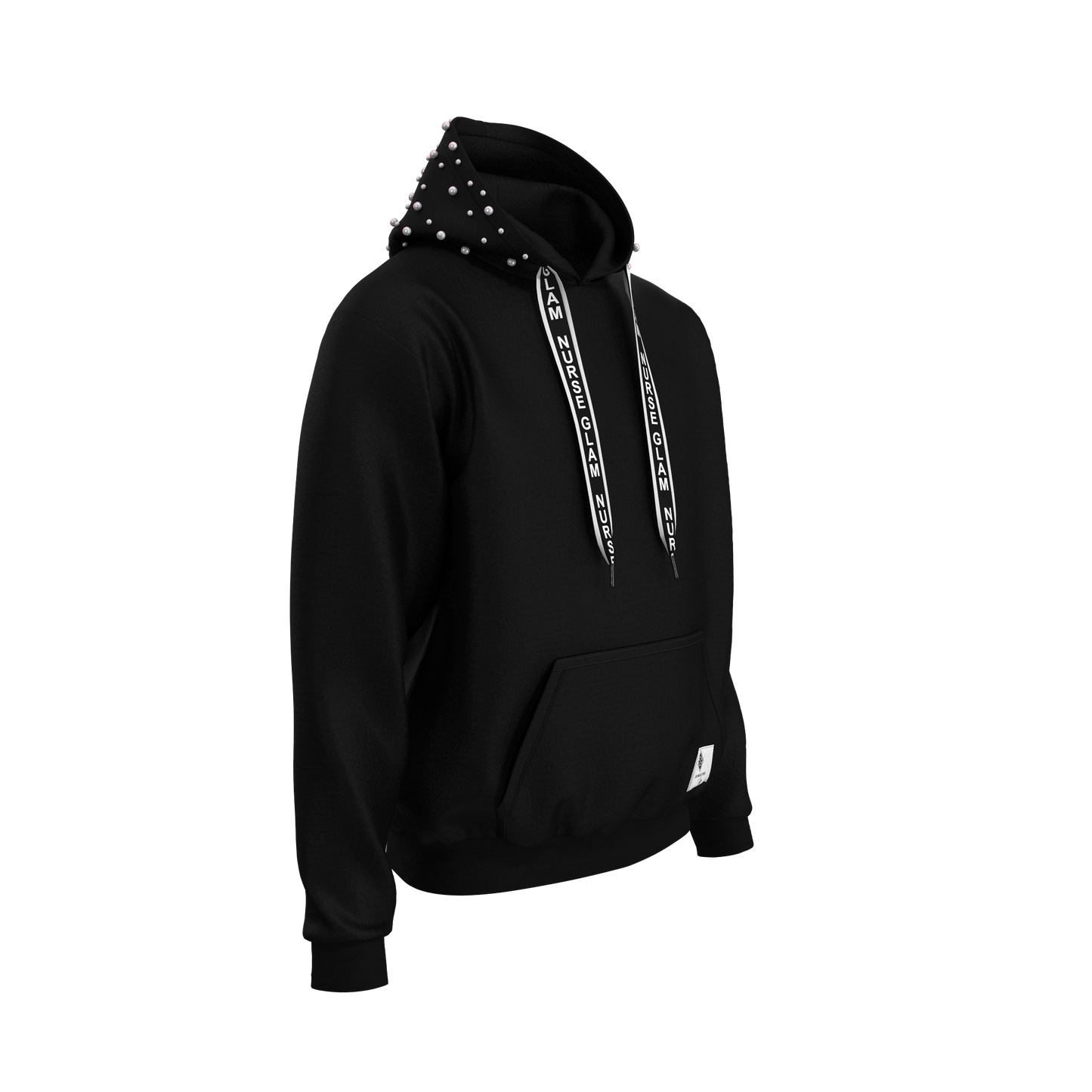 Nurse Glam Pearl Embellished Hoodie