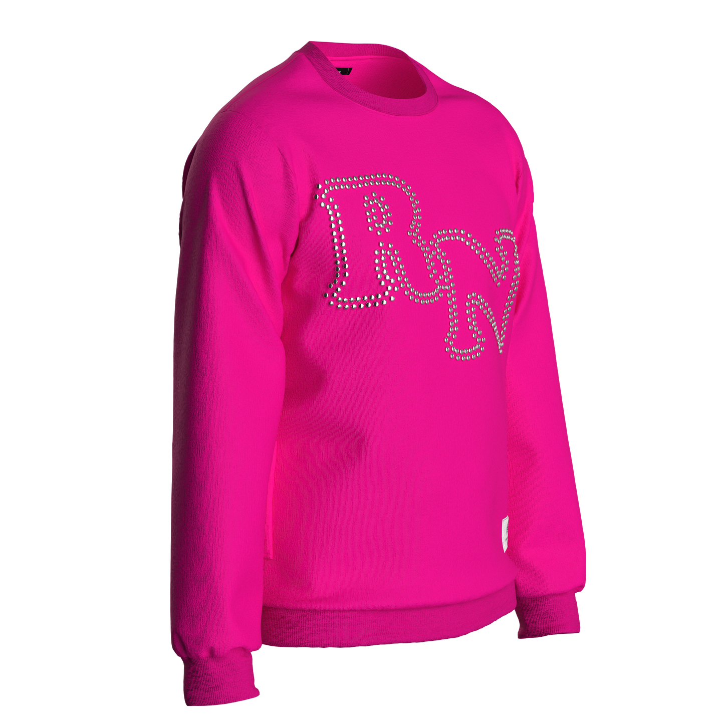 RN Studded Gunmetal Sweatshirt Pink