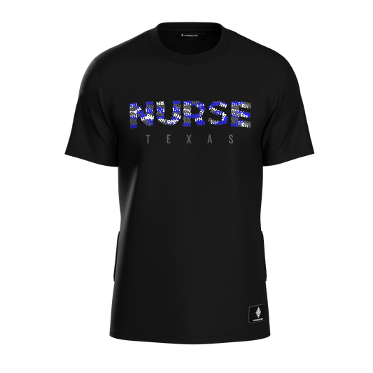 Texas RN T-Shirt Black/Blue