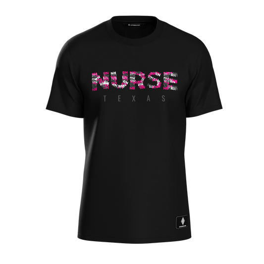 Texas RN T-Shirt Black/Pink
