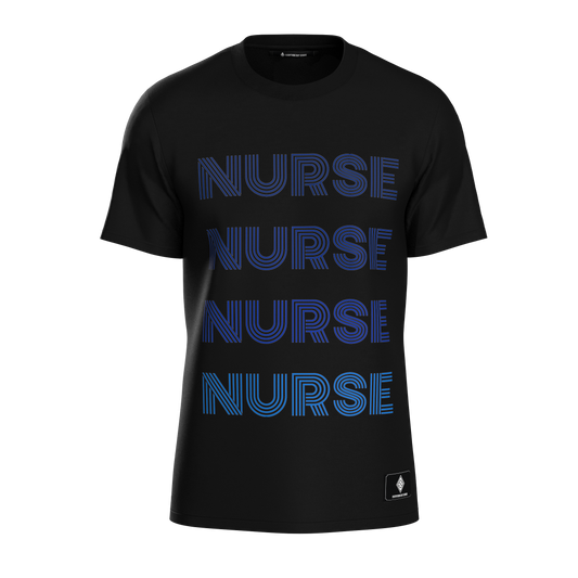 Nurse Nurse Nurse Nurse T-Shirt Black/Blue