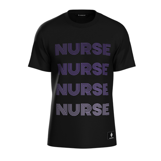 Nurse Nurse Nurse Nurse T-Shirt Black/Purple