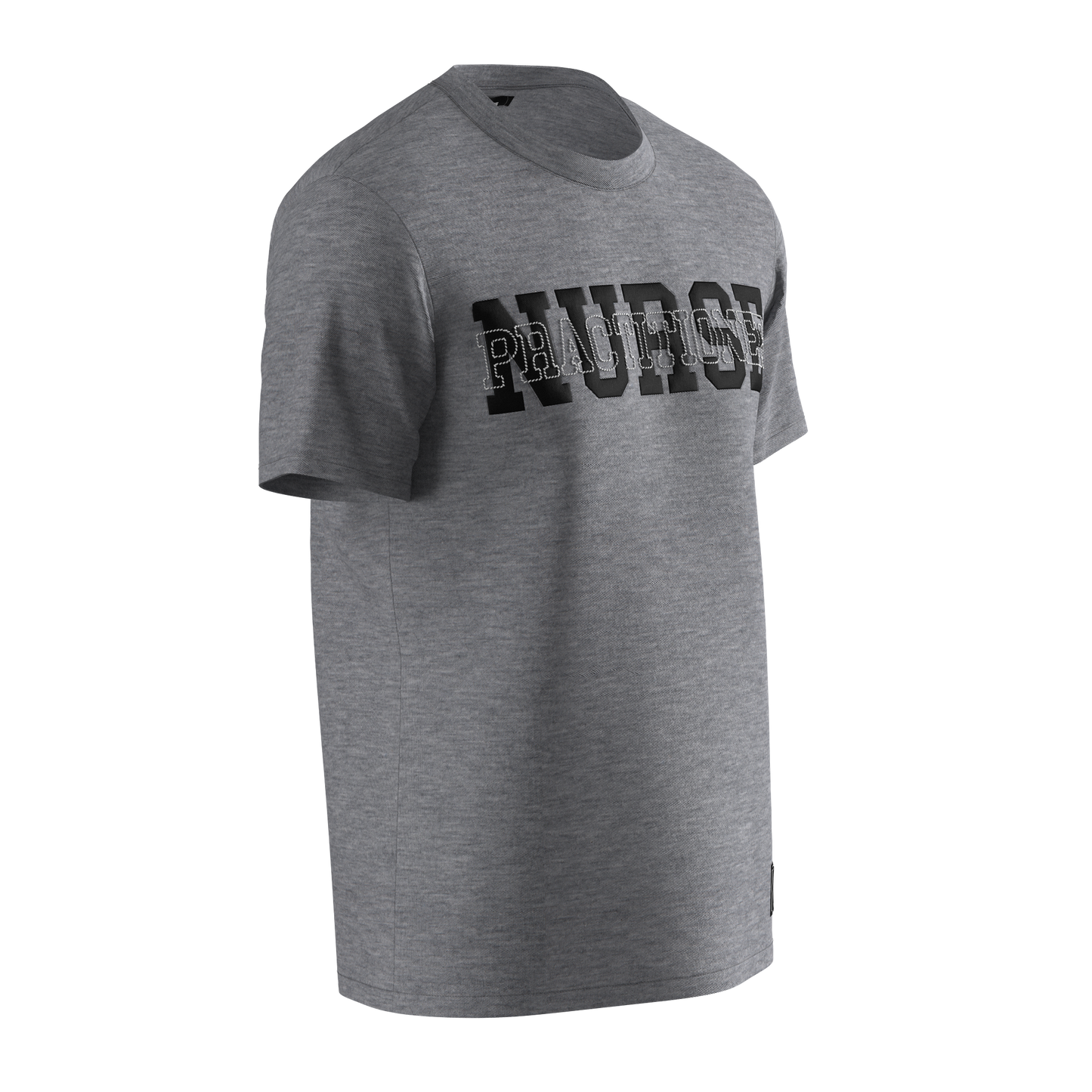 Athletic Grey and Black Nurse Practitioner T-Shirt