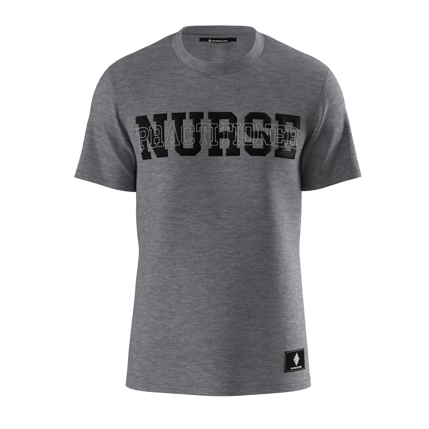 Athletic Grey and Black Nurse Practitioner T-Shirt