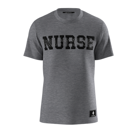 Athletic Grey and Black Nurse Practitioner T-Shirt